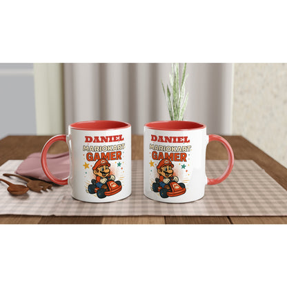Custom Mario Kart Gamer Mug – Funny Gift for Gamers – 11oz Coffee Cup