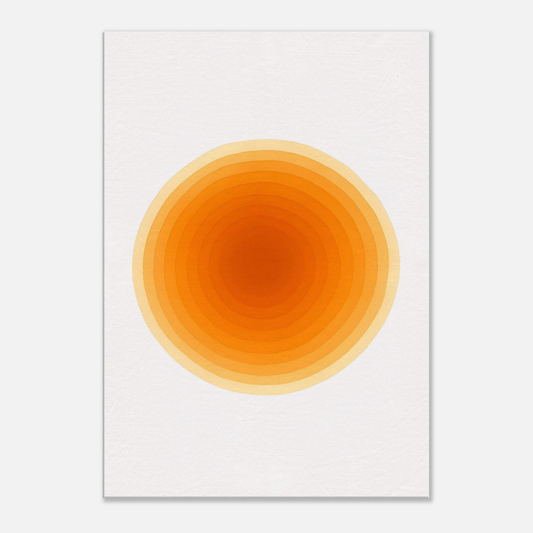 Solar Bloom - Radiant Orange Canvas - Abstract Watercolor Spiral Art Print - Slim Canvas - Wall Art 70x100 cm 28x40″