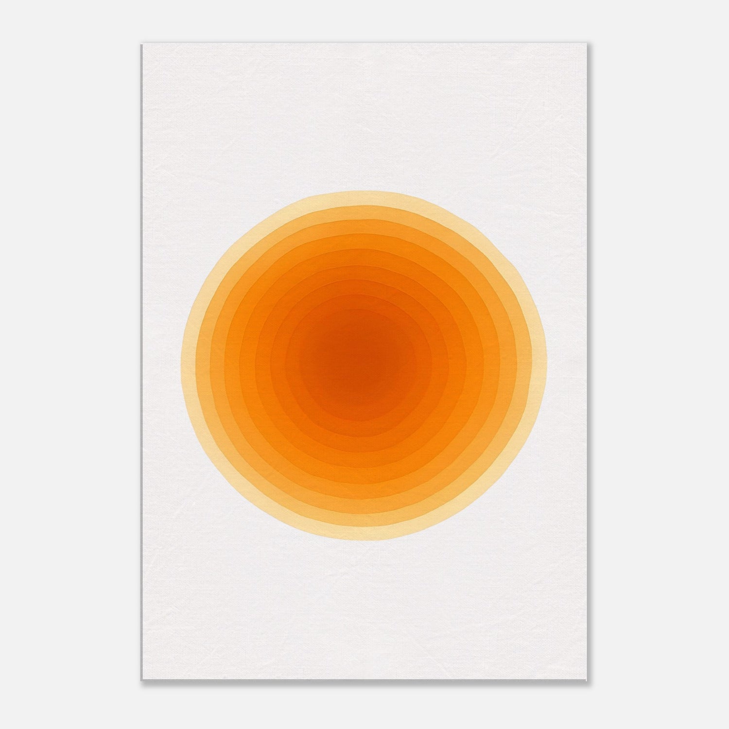 Solar Bloom - Radiant Orange Canvas - Abstract Watercolor Spiral Art Print - Slim Canvas - Wall Art 70x100 cm 28x40″