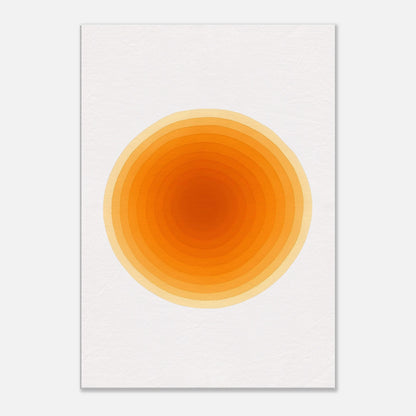Solar Bloom - Radiant Orange Canvas - Abstract Watercolor Spiral Art Print - Slim Canvas - Wall Art 70x100 cm 28x40″