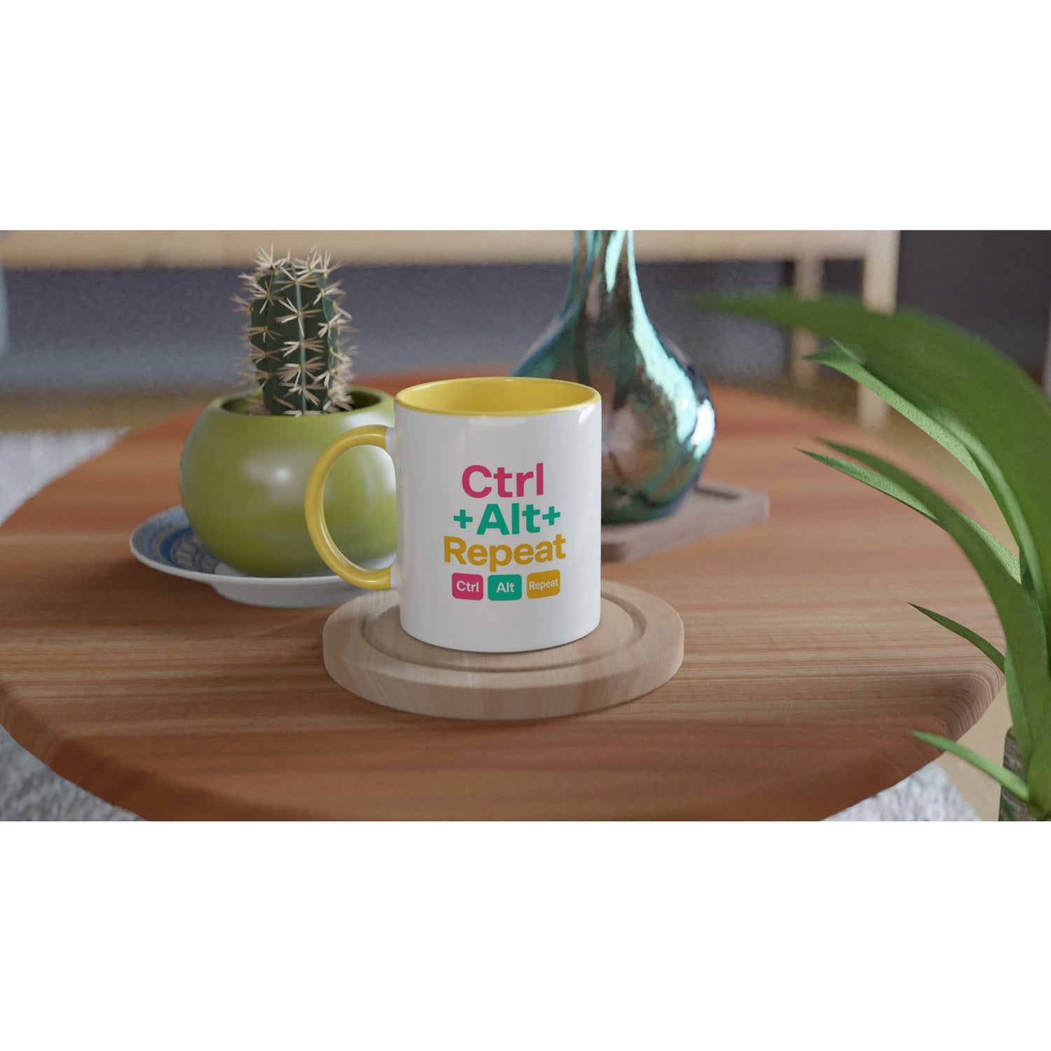 CTRL + ALT + REPEAT Bold Mug - Funny Gift for Tech Lovers - Ceramic Coffee Cup