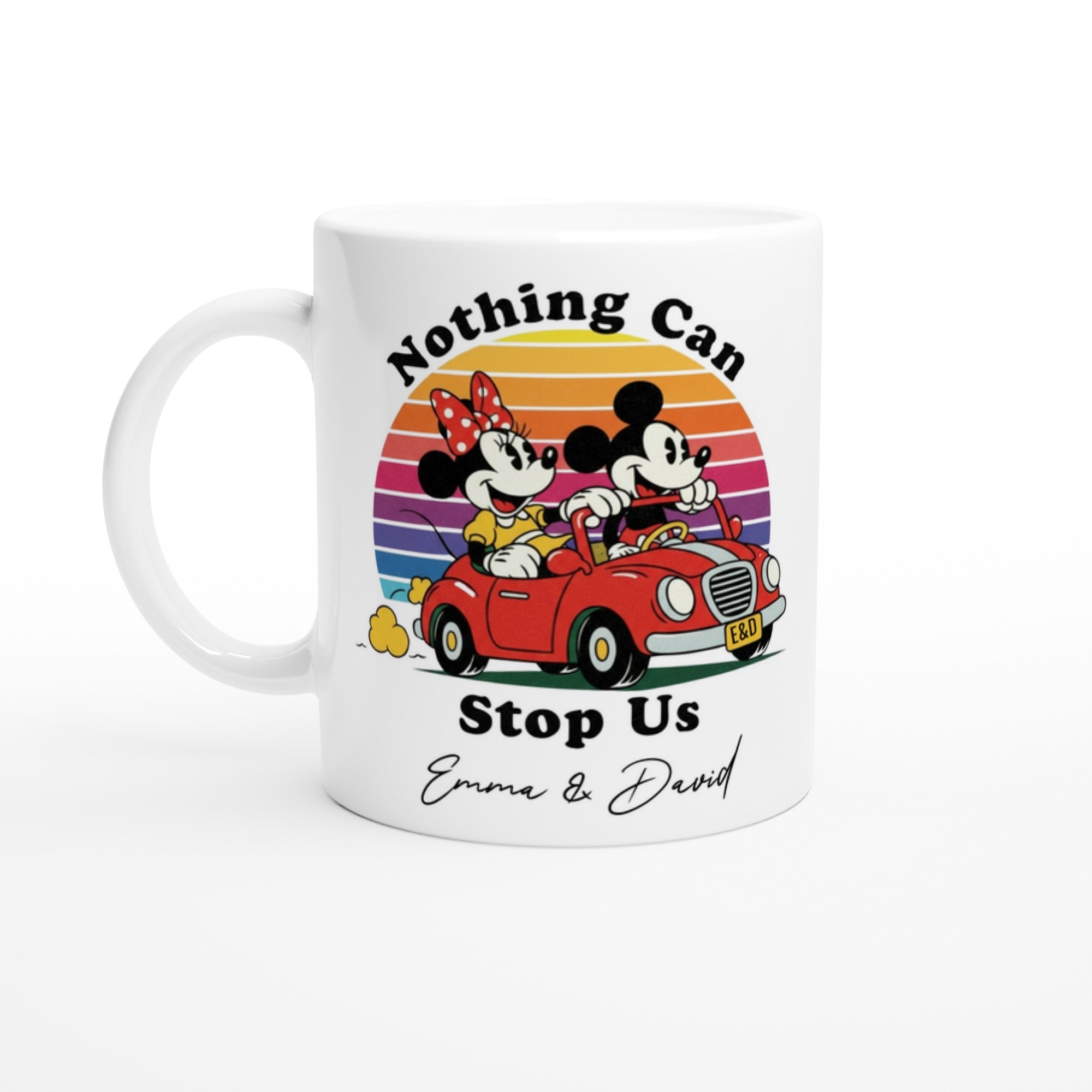 Custom Disney Mug - Mickey &amp; Minnie Runaway Railway Gift, Magic Kingdom Coffee Mug, Disneyland Keepsake