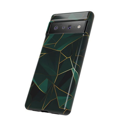 Emerald Veil - Geometric Luxe Phone Case