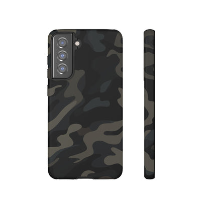 Black Camouflage Phone Case for iPhone, Samsung and Google Pixel Samsung Galaxy S21 FE Matte