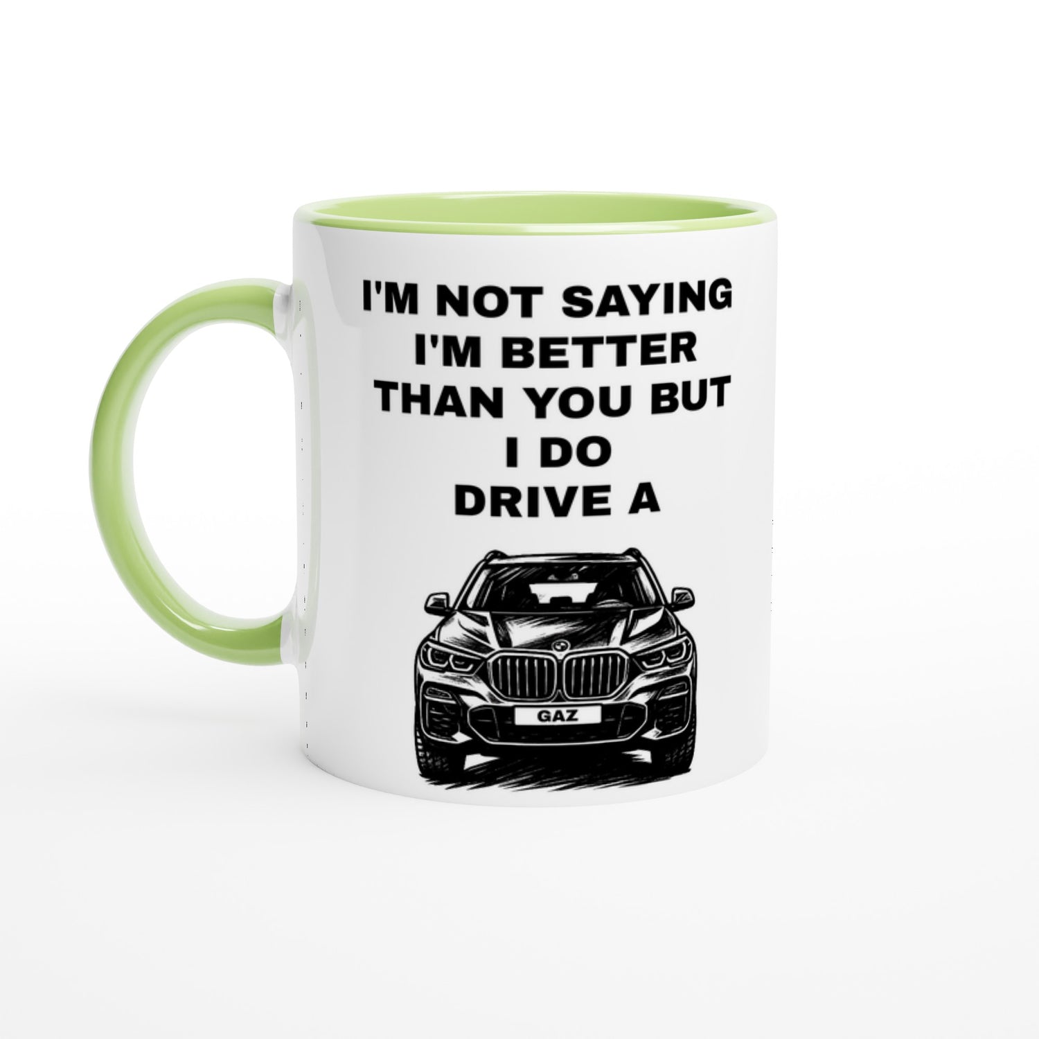 Personalized BMW X1 Mug - Custom SUV Lover Coffee Cup - 11oz Ceramic Gift Ceramic Green