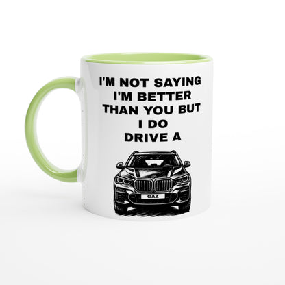 Personalized BMW X1 Mug - Custom SUV Lover Coffee Cup - 11oz Ceramic Gift Ceramic Green
