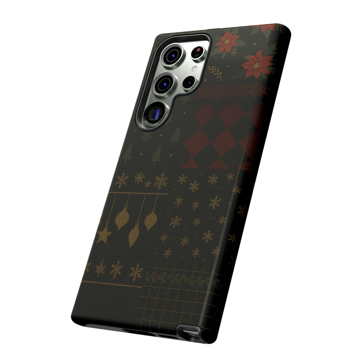 Black Luxury Phone Case for Christmas Festive Season - Tough design