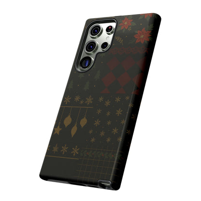 Black Luxury Phone Case for Christmas Festive Season - Tough design