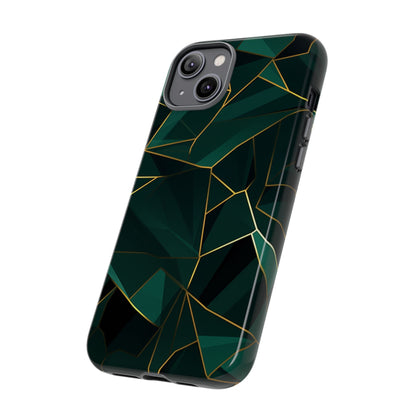Emerald Veil - Geometric Luxe Phone Case