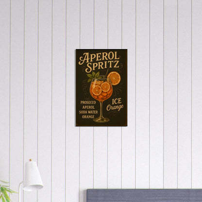 Aperol Spritz Poster - Stylish Art Print for Home Bar Decor - Perfect Gift for Cocktail Lovers 40x60 cm 16x24″