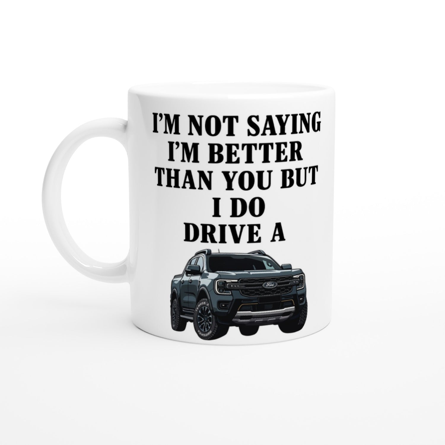 Personalized Ford Ranger Wildtrak Mug - Custom Offroad Car Lover Gift | 11oz Ceramic - Colorful Design Ceramic White