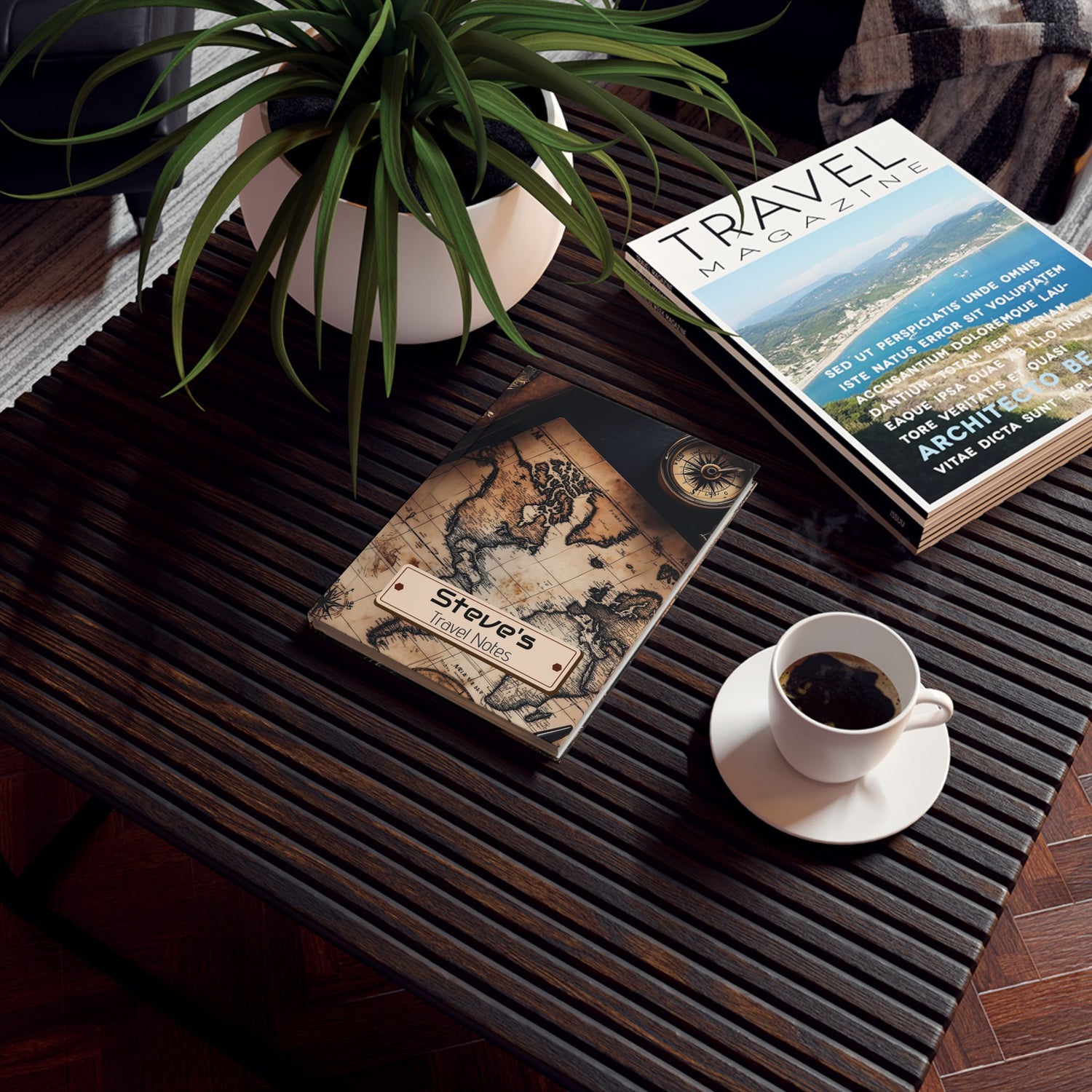 Personalised Travel Journal - Luxury Leather Notebook | 5.2x7.4 Writing Diary Gift for Adventurers &amp; Wanderlust