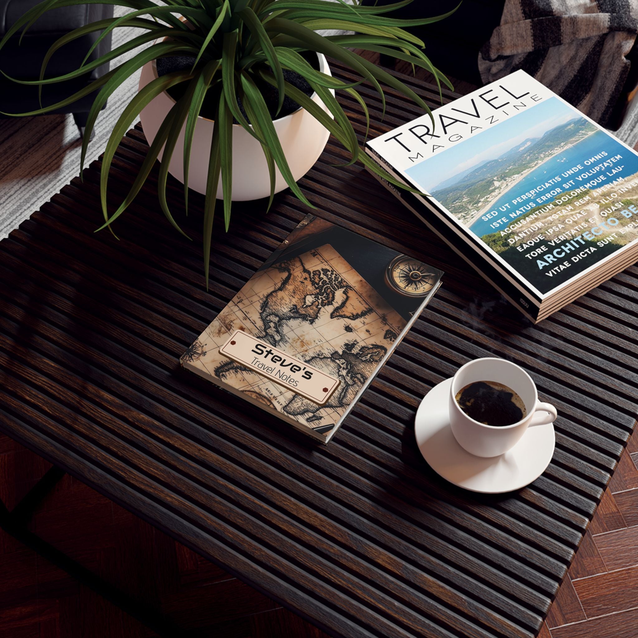 Personalised Travel Journal - Luxury Leather Notebook | 5.2x7.4 Writing Diary Gift for Adventurers &amp; Wanderlust