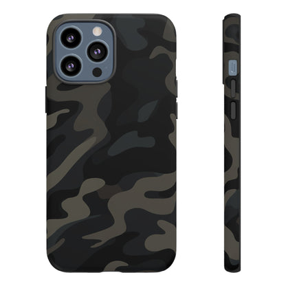 Black Camouflage Phone Case for iPhone, Samsung and Google Pixel iPhone 13 Pro Max Matte