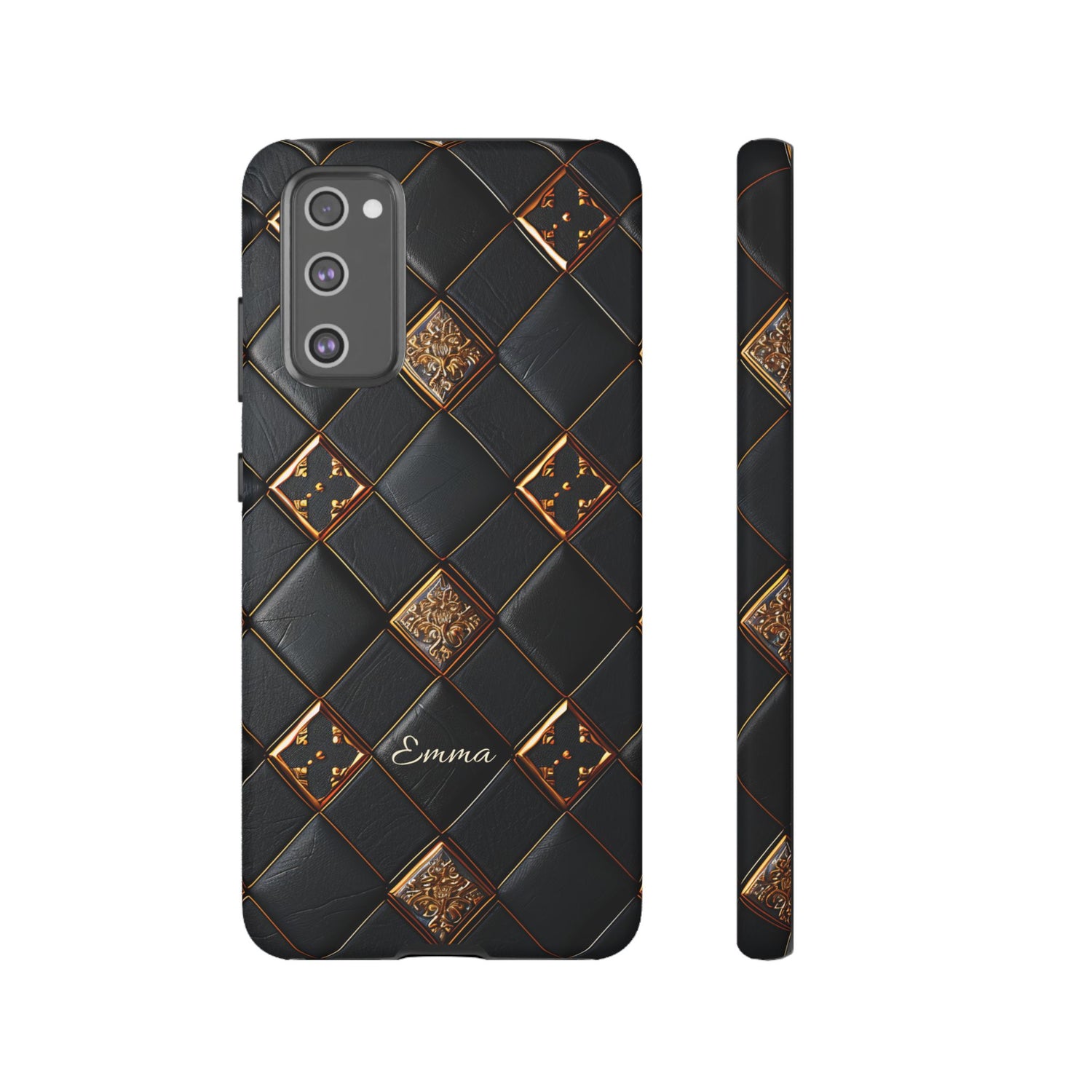Phone Cases - Luxury Checkers Pattern Tough Cases for iPhone and Samsung Galaxy