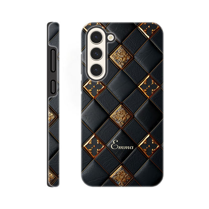 Luxury Checkers Pattern Phone Case for Samsung Galaxy S23, S22 Ultra, S21, S20, Custom Design Galaxy S23 Plus
