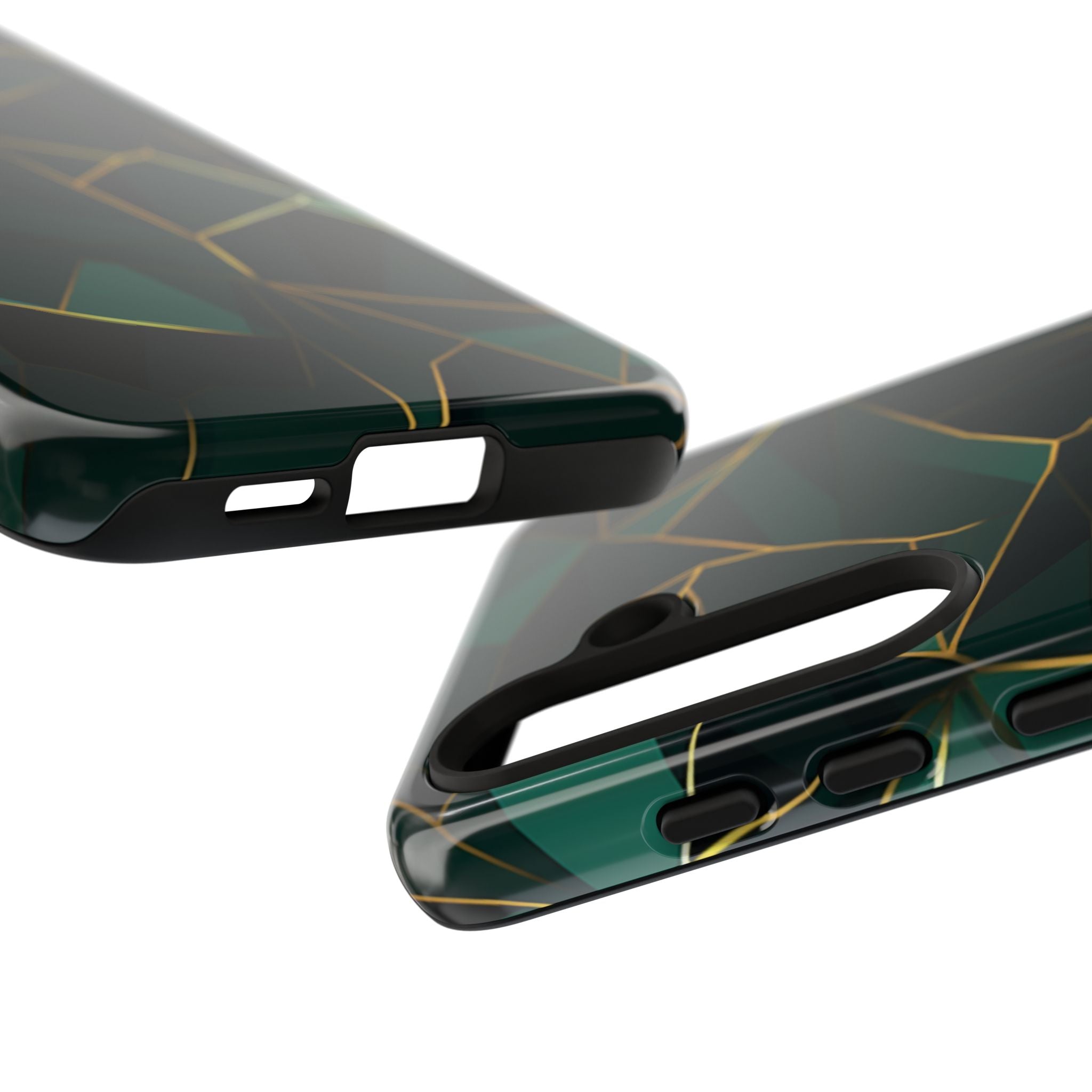 Emerald Veil - Geometric Luxe Phone Case