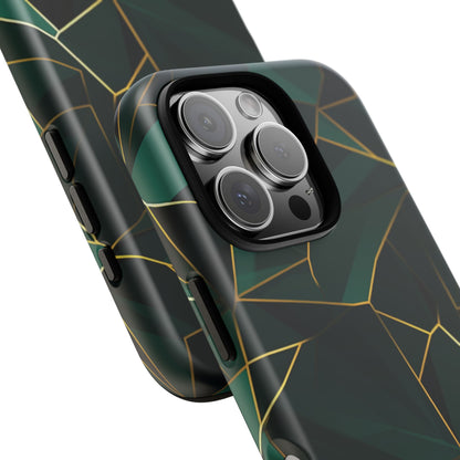 Emerald Veil - Geometric Luxe Phone Case