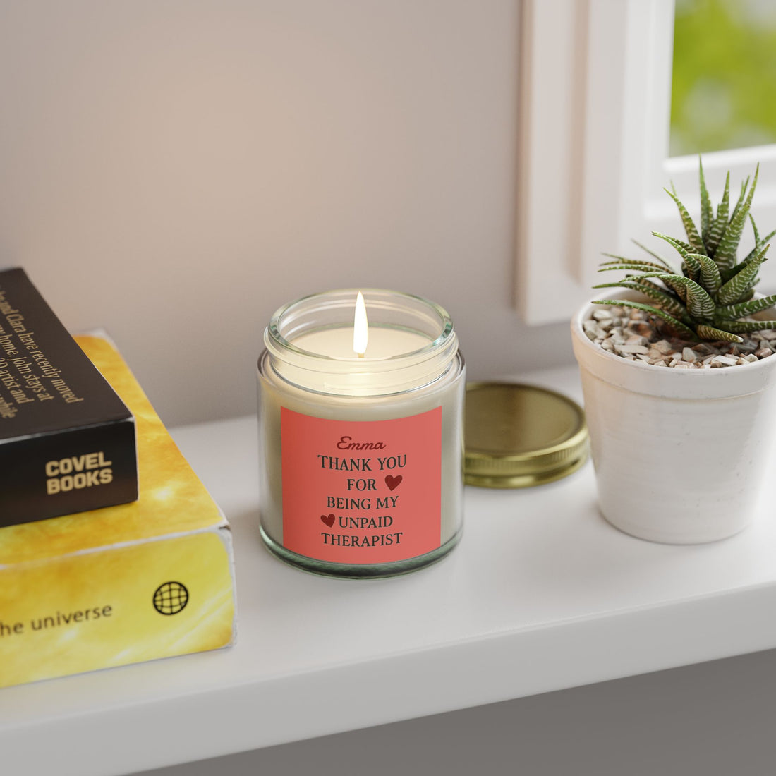 Friendship Scented Candle - Personalised Soy Wax Gift for Best Friends, Sisters & Moms