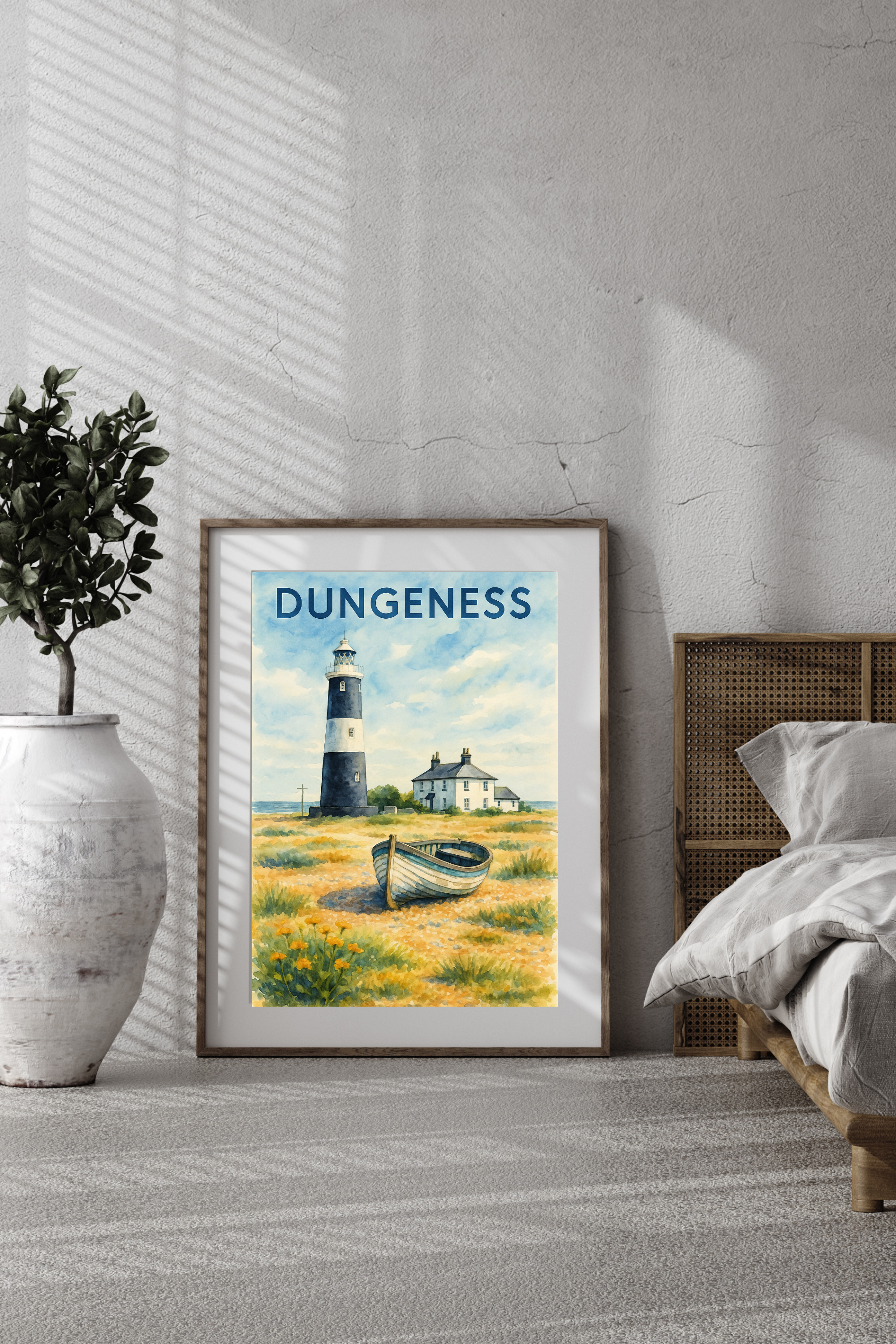 Dungeness Shores: Watercolor Beach Landscape