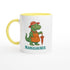Mamasaurus Mug - Cute Dinosaur Coffee Cup - Perfect Gift for Moms Ceramic Yellow