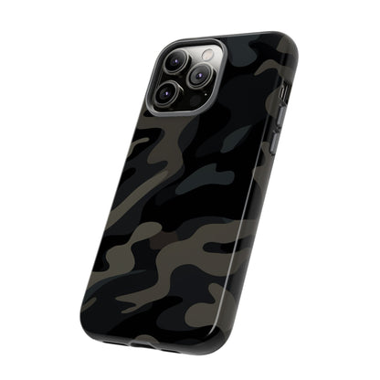 Black Camouflage Phone Case for iPhone, Samsung and Google Pixel