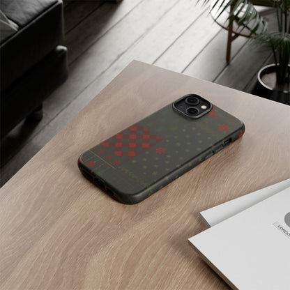 Black Festive Phone Case - Christmas Phone Cover - Tough Design