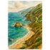 Big Sur Coast Watercolor Print: California Coastal Wall Art (A1-A4 Sizes)