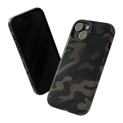 Black Camouflage Phone Case for iPhone, Samsung and Google Pixel