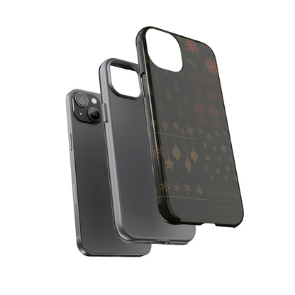 Black Luxury Phone Case for Christmas Festive Season - Tough design