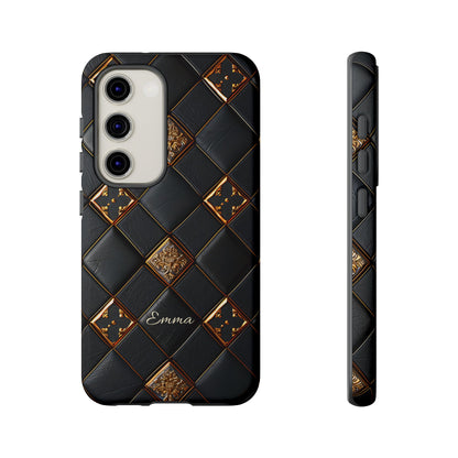 Phone Cases - Luxury Checkers Pattern Tough Cases for iPhone and Samsung Galaxy