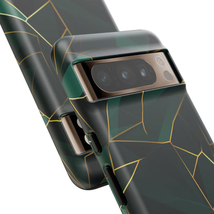 Emerald Veil - Geometric Luxe Phone Case