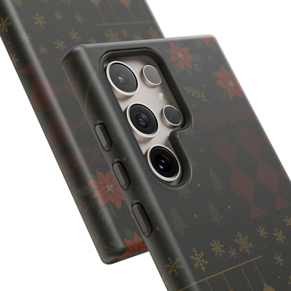 Black Luxury Phone Case for Christmas Festive Season - Tough design