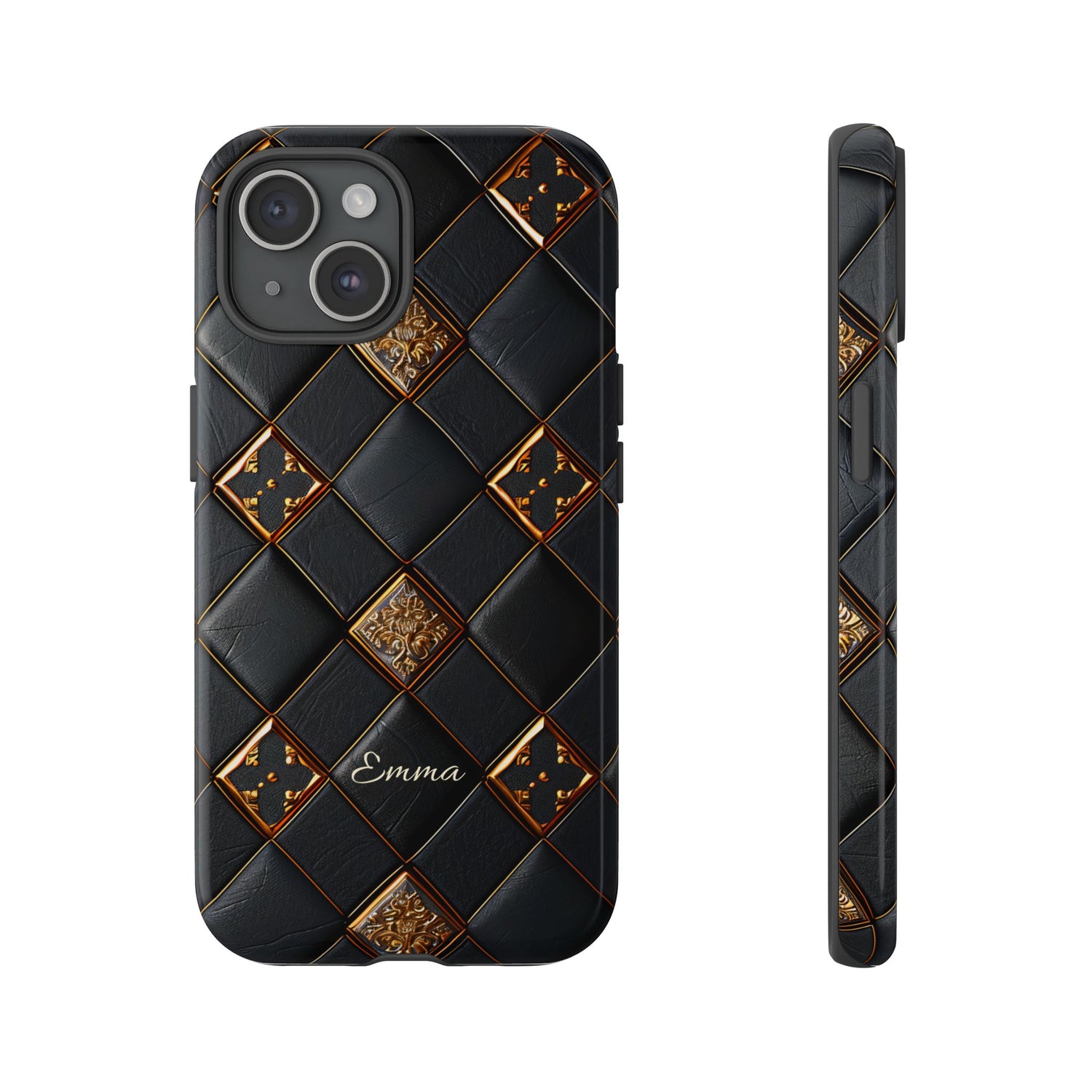 Phone Cases - Luxury Checkers Pattern Tough Cases for iPhone and Samsung Galaxy