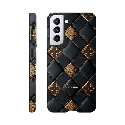 Luxury Checkers Pattern Phone Case for Samsung Galaxy S23, S22 Ultra, S21, S20, Custom Design Galaxy S21
