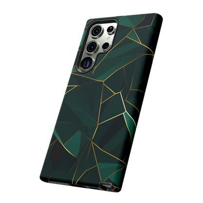 Emerald Veil - Geometric Luxe Phone Case