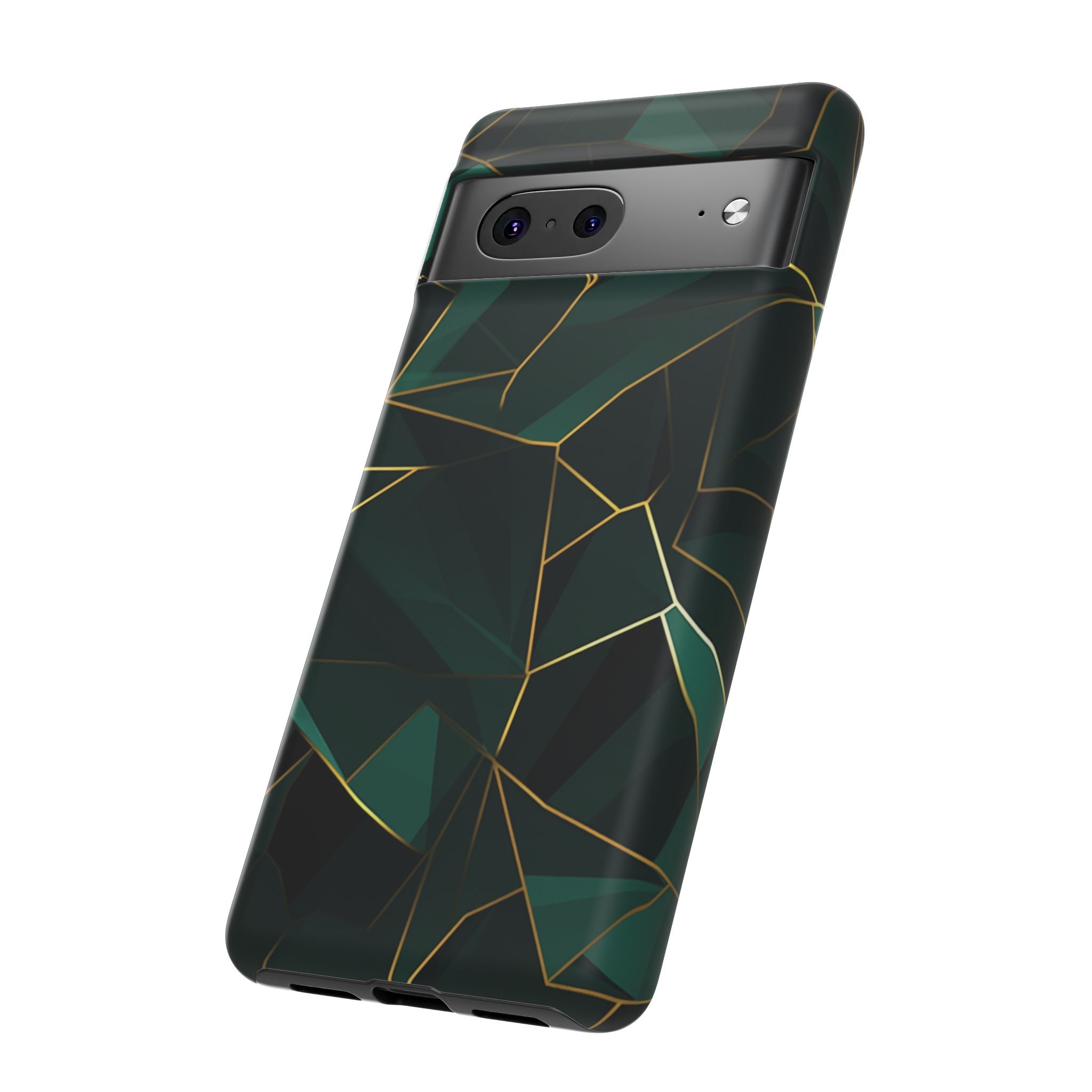 Emerald Veil - Geometric Luxe Phone Case
