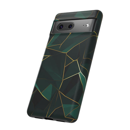 Emerald Veil - Geometric Luxe Phone Case