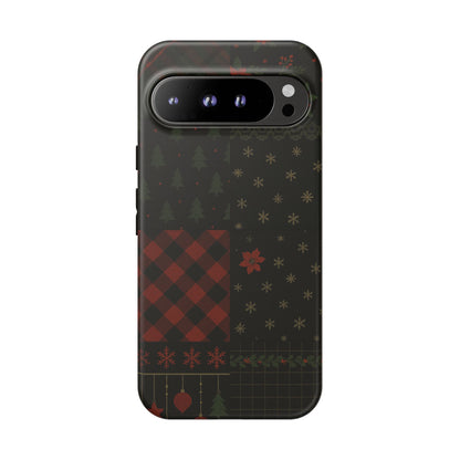 Black Festive Phone Case - Christmas Phone Cover - Tough Design Google Pixel 9 Pro XL Matte