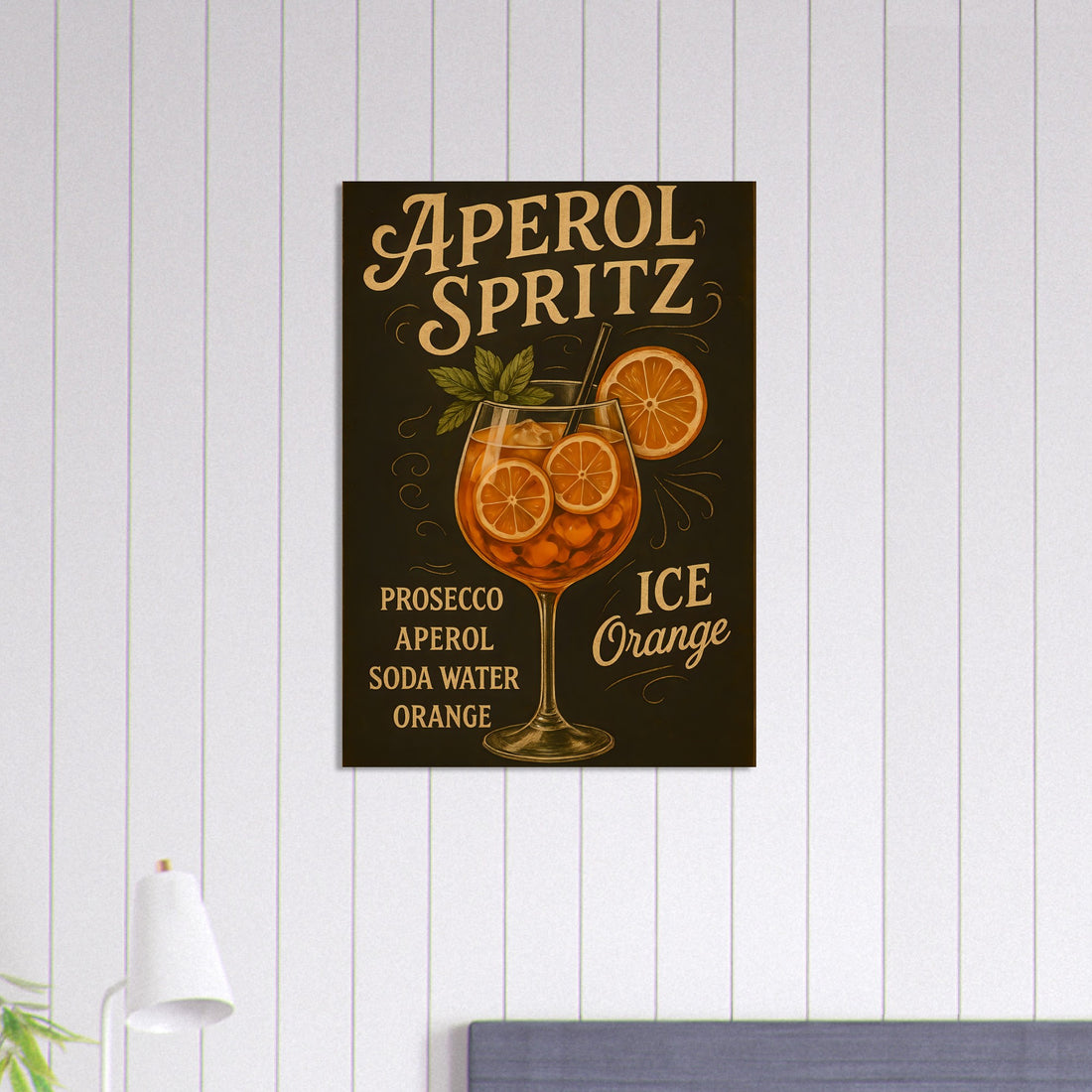 Aperol Spritz Poster - Stylish Art Print for Home Bar Decor - Perfect Gift for Cocktail Lovers