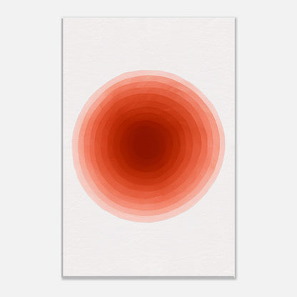 Crimson Pulse – Abstract Red Watercolor Circle Print - Slim Canvas - Wall Art 40x60 cm 16x24″