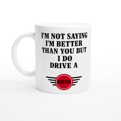 Personalized Mini Cooper Countryman Mug - Custom Car Lover Gift - 11oz Ceramic Coffee Cup Ceramic White