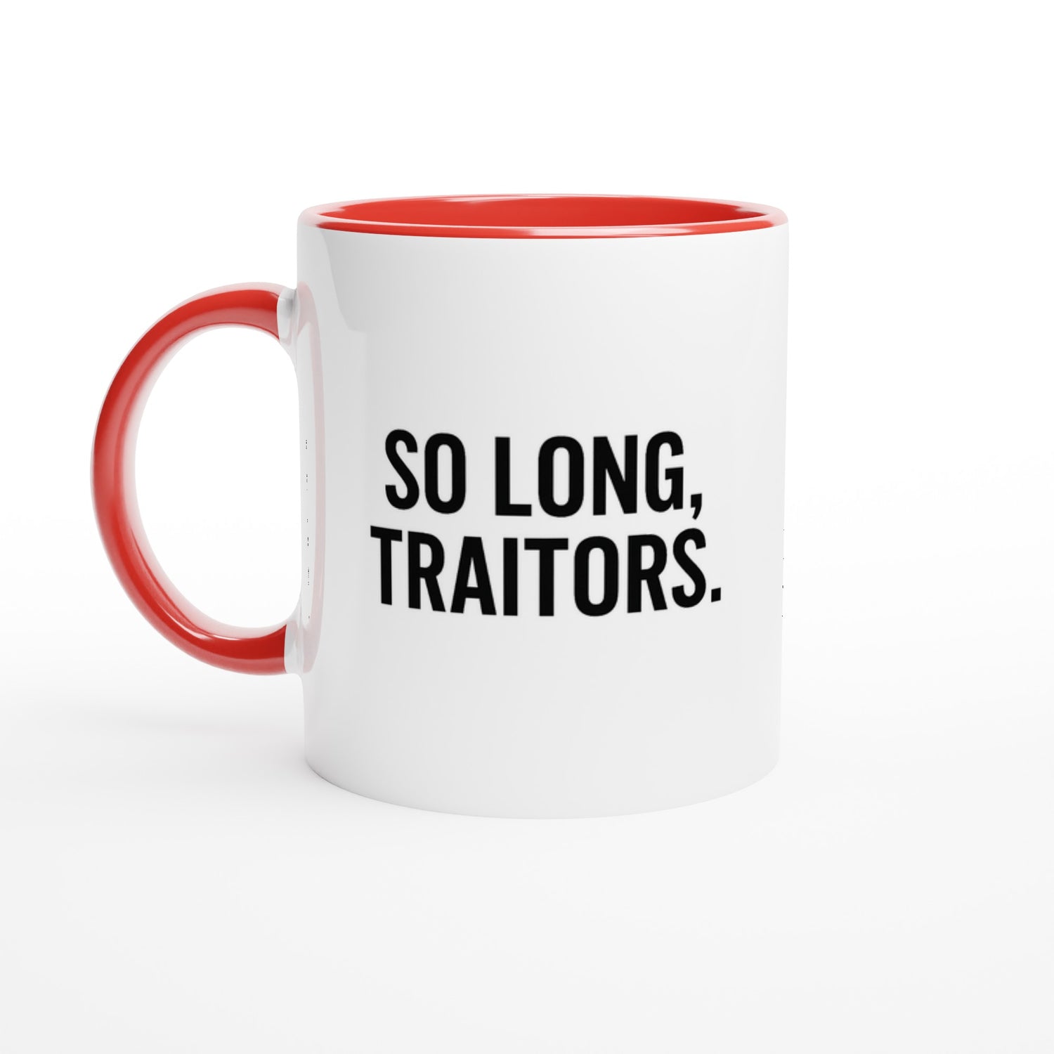 So Long, Traitors Mug - Funny Employee Leaving Gift - Ceramic Coffee Cup Ceramic Red