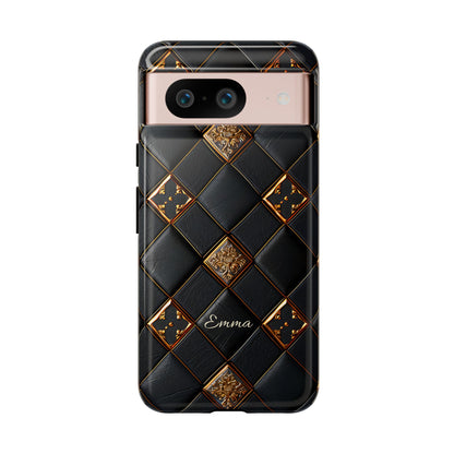 Phone Cases - Luxury Checkers Pattern Tough Cases for iPhone and Samsung Galaxy