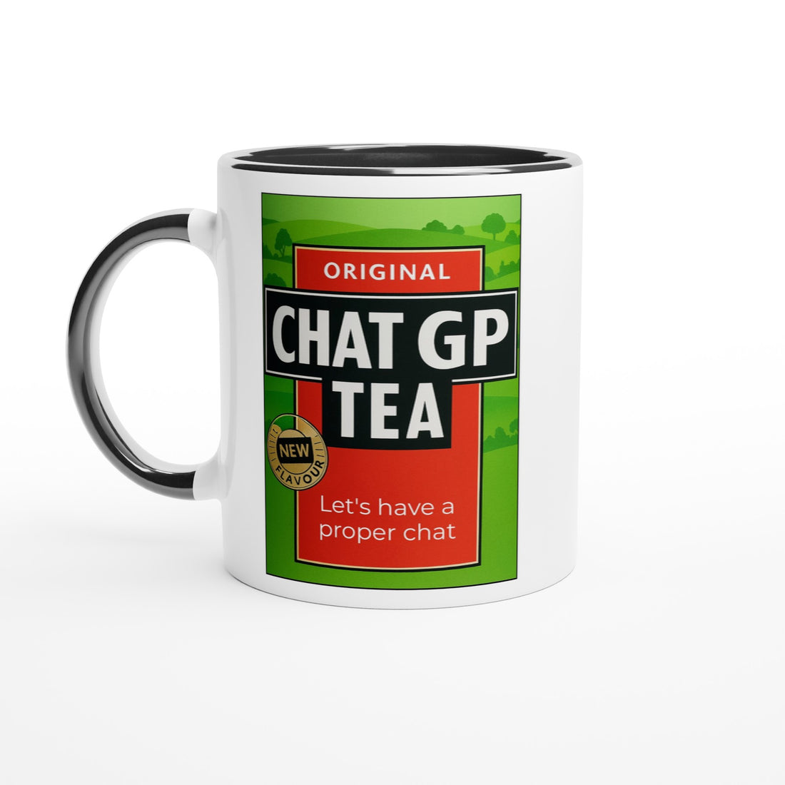 Chat GP Tea Mug - Humorous 11oz Coffee Cup for Tea Lovers & ChatGPT AI Fans