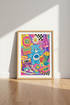 Retro Aesthetic Art Print | 90s Nostalgia Wall Decor | Colorful Y2K Poster