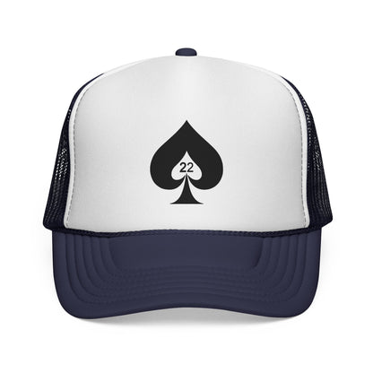 Ace of Spades Trucker Hat - Stylish Mesh Cap for Gamers, Outdoor Adventures &amp; Festivals | Adjustable Snapback Dark Navy One size