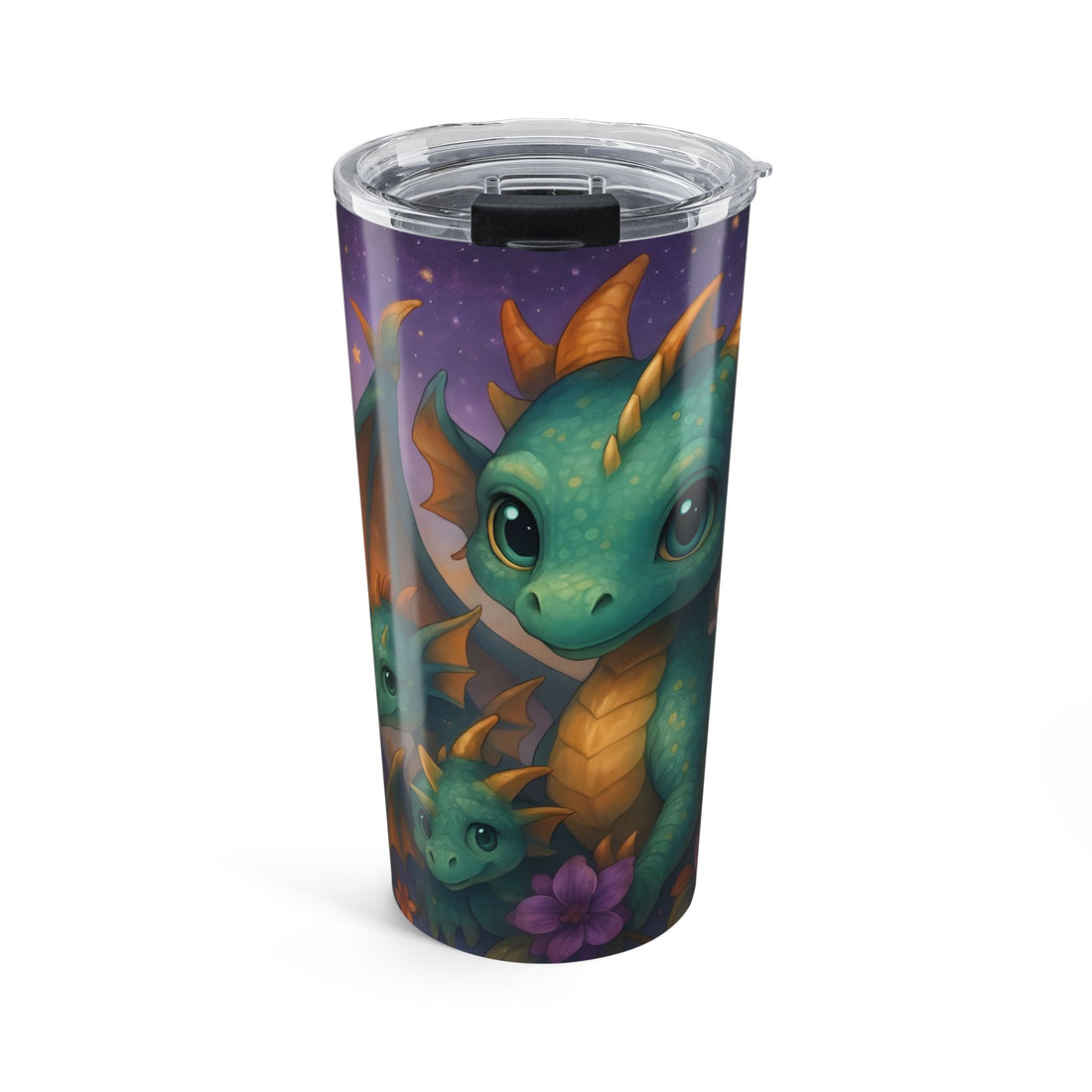 Cute Dragon Tumbler - Personalised 20oz Insulated Cup | Custom Name Stainless Steel Travel Mug 20oz