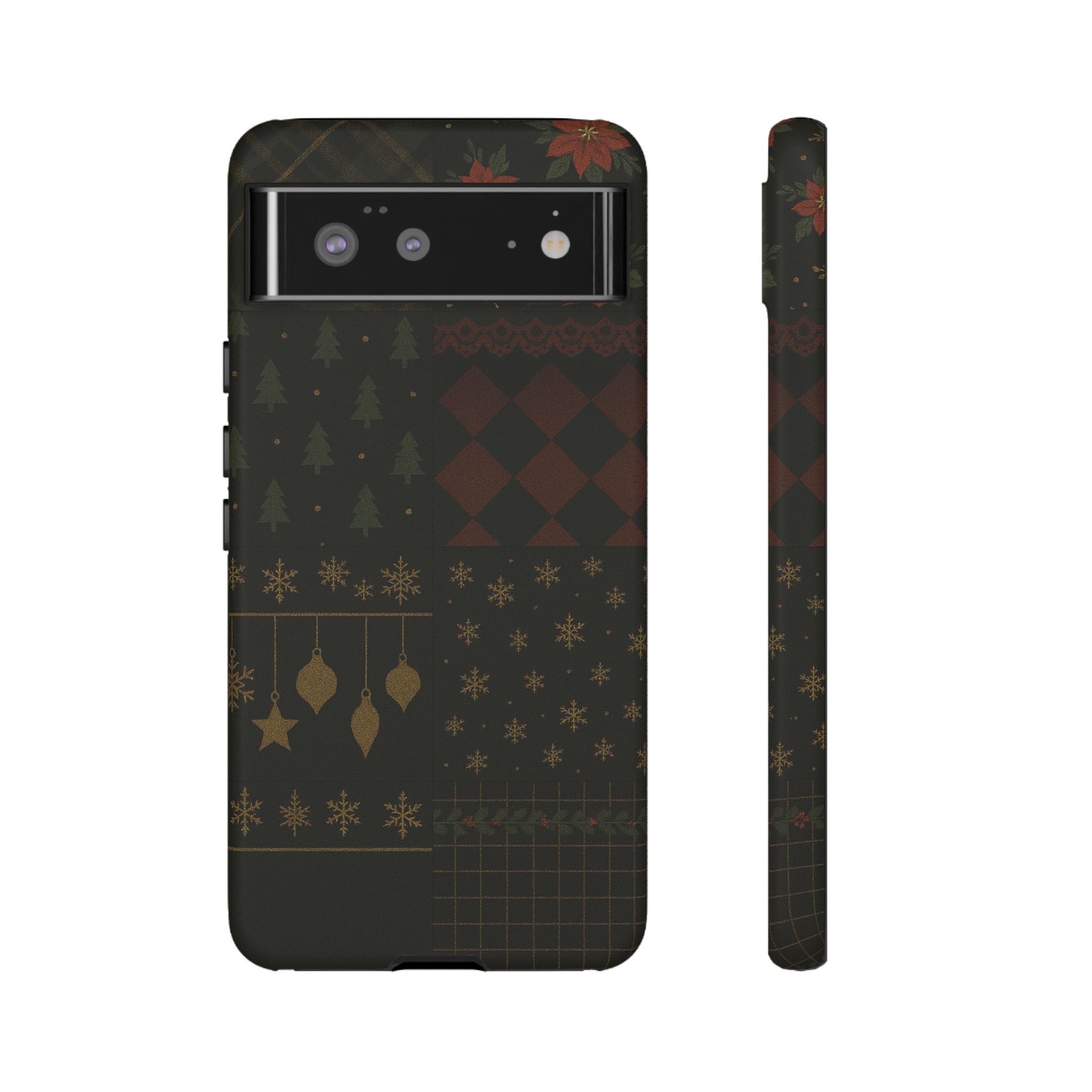 Black Luxury Phone Case for Christmas Festive Season - Tough design Google Pixel 6 Matte