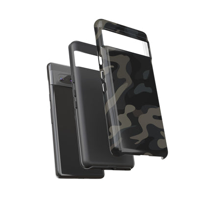 Black Camouflage Phone Case for iPhone, Samsung and Google Pixel